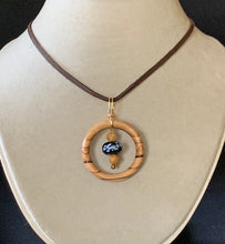 Load image into Gallery viewer, Stone,Glass Beads &amp; Wood Pendant
